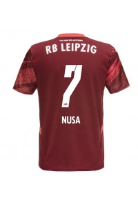 RB Leipzig Antonio Nusa #7 Fotballdrakt Borte Klær 2024-25 Korte ermer